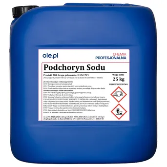 Sodium hypochlorite 300 kg (12 x canisters of 25 kg each)