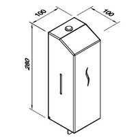 Dozownik mydła w płynie Faneco z wizjerem do kontroli poziomu mydła