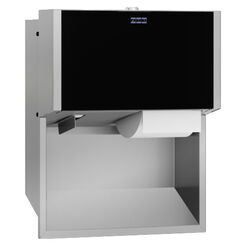 Toilettenpapierhalter 2 Rollen EXOS Franke mattes Stahl + schwarzes Glas