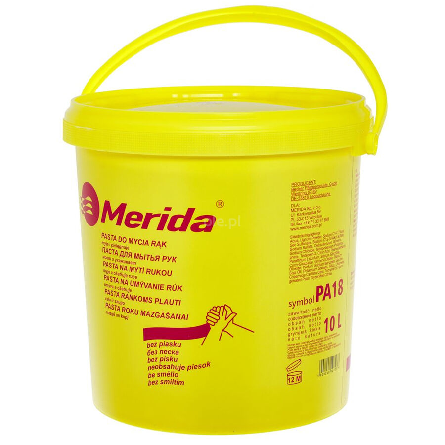 Merida hand cleaning paste 10l • sanitario.eu