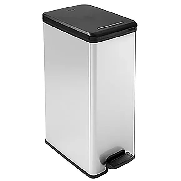 Kosz na śmieci z pedałem 40 litów Curver Slim Bin metalizowany