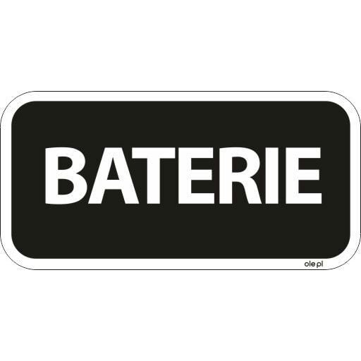 Etykieta na pojemnik do zużytych baterii