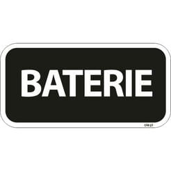 Etiqueta para el contenedor de reciclaje de baterías rectangulares