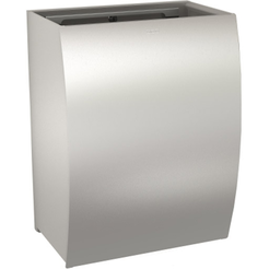 Cesto de basura de 34 litros KWC STRATOS, acero inoxidable mate
