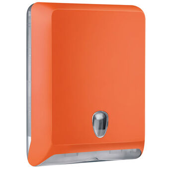 Folded paper towel dispenser L orange