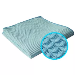 Paño de microfibra waffle 40 x 40 cm azul