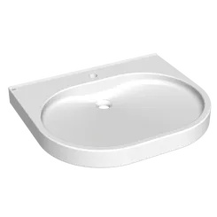 Lavabo para baños sin barreras KWC Miranit, blanco