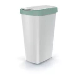 Plastový koš s výklopným víkem Sanitario Compacta Q 45 litrů zelený