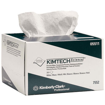 Paños de papel de baja pelusa Kimberly Clark KIMTECH SCIENCE de 1 capa, 280 unidades, celulosa blanca