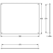 Lustro natynkowe 400 x 400 x 1 mm RODAN - rys.2