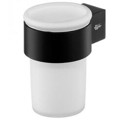 Bathroom cup with handle Bisk futura black 