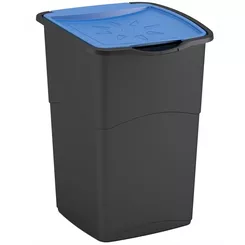 Kosz na śmieci Curver KORAL 47 litrów, czarny/niebieski plastik