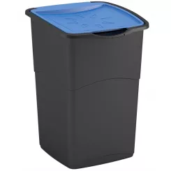 Kosz na śmieci Curver KORAL 47 litrów, czarny/niebieski plastik