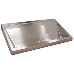 Stainless steel washbasin series KWC PRESTIGE 2100 × 150 × 570 mm