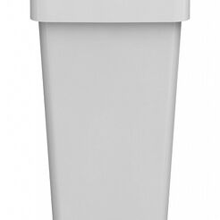 Cubo de basura de 43 litros CWS boco plástico blanco