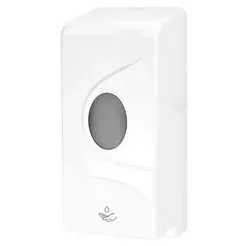 Dispensador automático de líquido, gel desinfectante o jabón líquido Sanitario 1000 ml, material blanco ABS