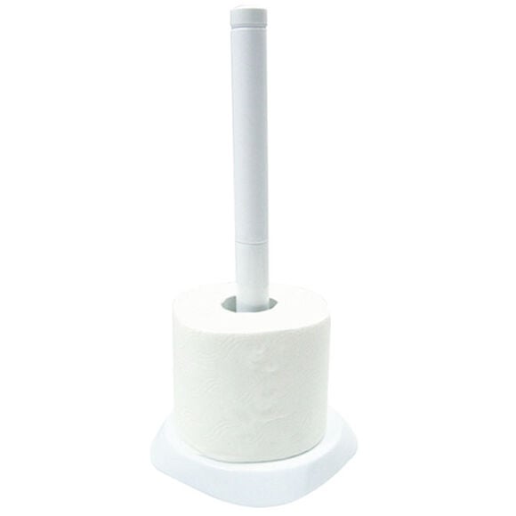 Soporte de papel higiénico Bisk, material plástico ABS blanco