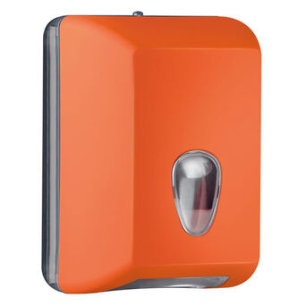 Single sheet toilet paper dispenser orange