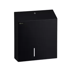 Kontejner na toaletní papír o průměru do 23 cm čtvercový Merida STELLA Black Line, ocel černá