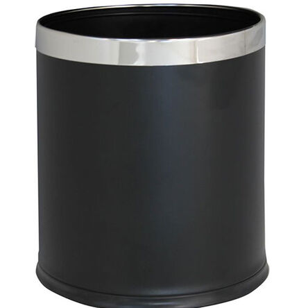 Trash bin 10 litres steel black
