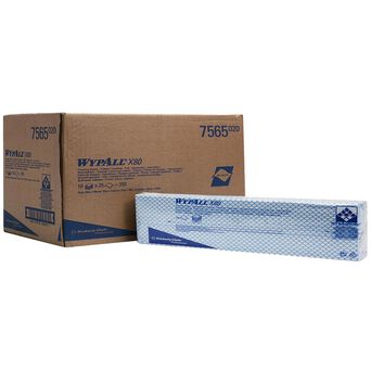 Blue cleaning cloths Kimberly Clark WYPALL X80