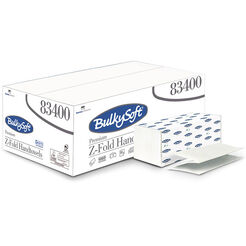 Papierová utierka vo vrecku Z Bulkysoft Premium 2 vrstvy 3750 ks. biela celulóza