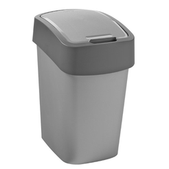Mülltrennbehälter 9 Liter Curver FLIP BIN, grauer Kunststoff
