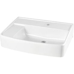 Lavabo para aulas escolares KWC Miranit 600 × 150 × 450 mm, blanco