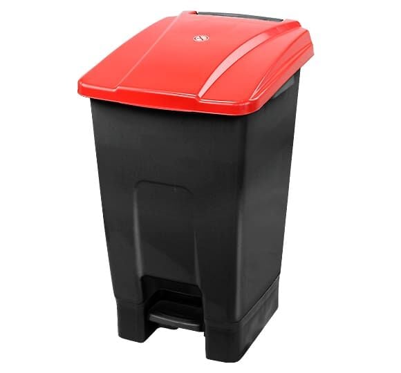 Koš s pedálovým otváraním na odpadky s kolieskami 70 litrov