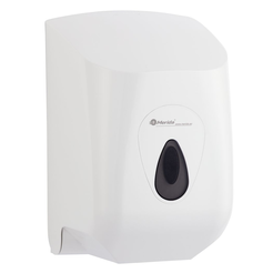 Dispensador de toallas de papel en rollo Merida TOP MAXI de plástico blanco - gris