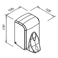 Dozownik do mydła w pianie Faneco POP 0.5 litra plastik biały
