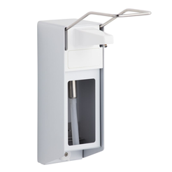 Dispensador de codo para líquido desinfectante de cartuchos Merida 500 ml, aluminio