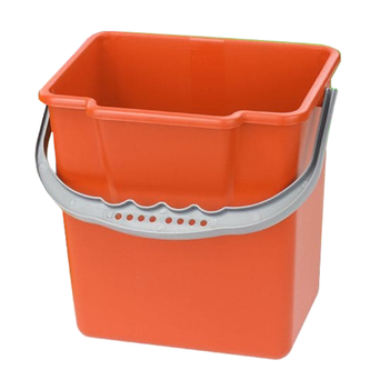 6L red cleaning cart bucket