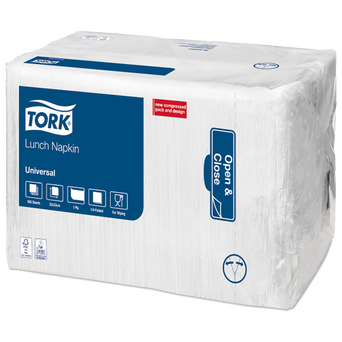 Servilletas blancas para dispensador Tork, 500 unidades, celulosa blanca