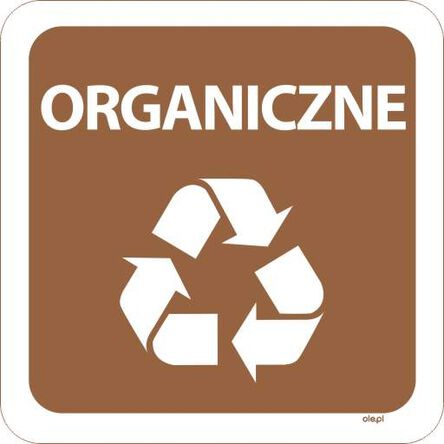Naklejka na kosz do segregacji śmieci Organiczne