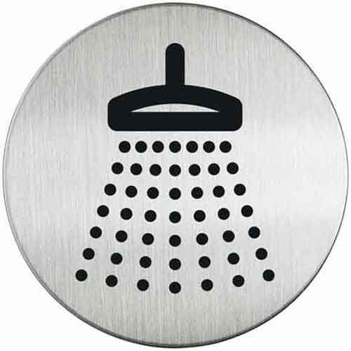Oznaczenie drzwi – Prysznic metalowe okrągłe