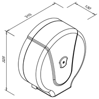 Pojemnik na papier toaletowy Faneco POP M Maxi plastik biały