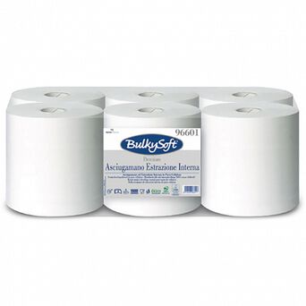 Toalla de papel en rollo Bulkysoft Premium 6 unidades 2 capas 150 m blanco celulosa