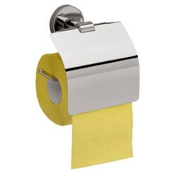 Držiak na toaletný papier s viečkom Merida, chrómovaný, chrómovaný mosadz