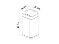 Automatyczny kosz na śmieci 12 litrów Merida SENSOR stal matowa