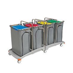 Čtyřkolový odpadkový vozík s krytem 4 × 120 litrů TSO-0015 Splast