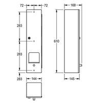 Pojemnik na papier toaletowy z rolkami zapasowymi Franke RODAN RODX674B