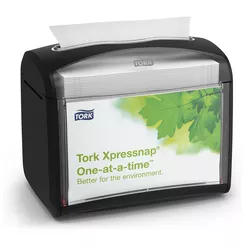 Držiak na servítky v skladke na stôl Tork Xpressnap kapacita 275 ks čierny ABS plast