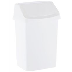 Curver CLICK-IT 25 liter trash can, white plastic.
