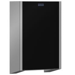 Automatic hand dryer KWC EXOS 1000 W, matte stainless steel and black glass