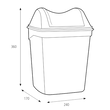 Kosz na odpady higieniczne 8 litrów Katrin INCLUSIVE plastik czarny