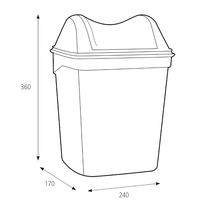 Kosz na odpady higieniczne 8 litrów Katrin INCLUSIVE plastik czarny