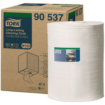 Multi-purpose extra strong cleaning cloth small roll Tork white W1/W2/W3