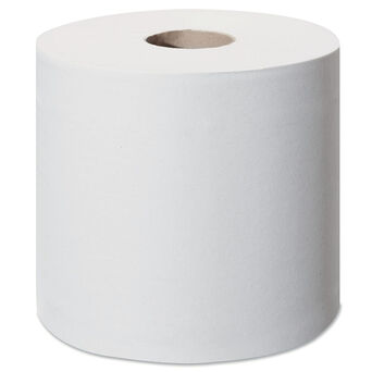 Papel higiénico mini Jumbo Tork SmartOne 12 rollos 2 capas 111.6 m diámetro 14.9 cm celulosa blanca + papel reciclado