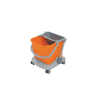 Single-bucket cleaning trolley with Splast squeezing press